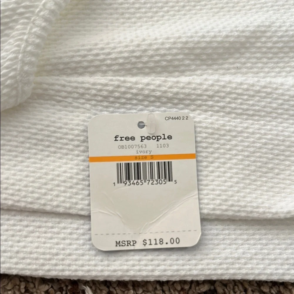 NWT Free People IVORY Wide Leg Pants with High Waist - Picture 4 of 5